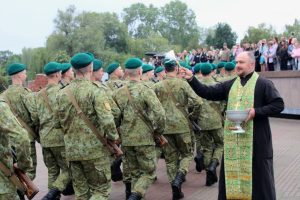  Присяга нового пополнения Брестской пограничной группы.